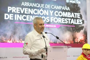 Michoacán usa sistema de alerta temprana de incendios forestales: Bedolla