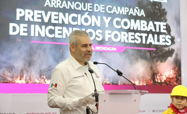 Michoacán usa sistema de alerta temprana de incendios forestales: Bedolla