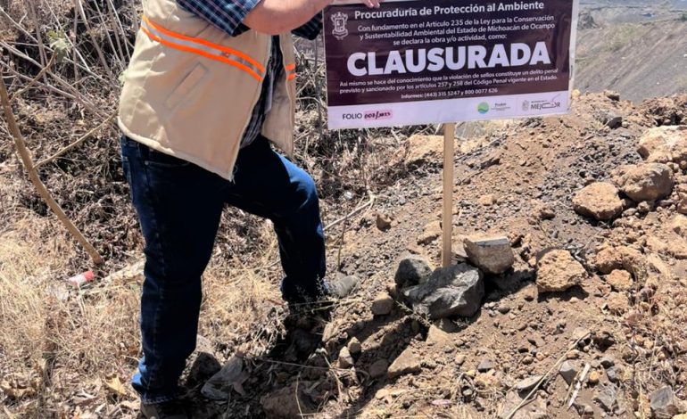 Proam clausura actividades en banco de materiales pétreos en San Bernabé