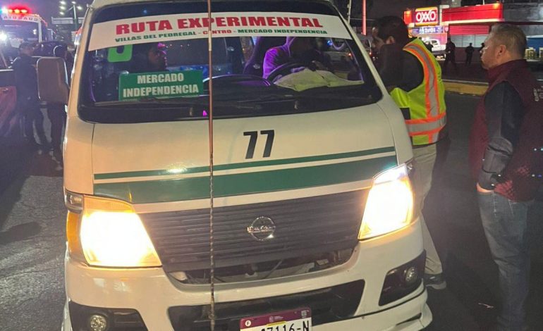 Sin licencia, seguro ni ruta autorizada la unidad resguardada: ITransporte