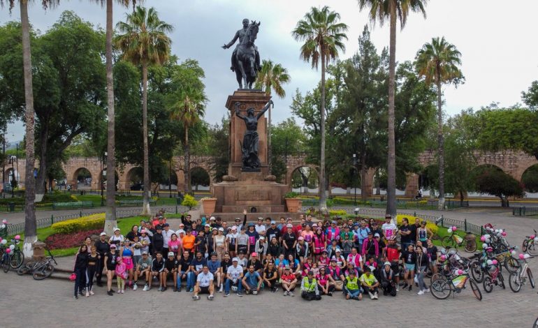 Fomenta IEM participación ciudadana con rodada Bici-Vota y módulos de promoción del voto