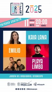 Playa Limbo, Emilio Osorio y Kaia Lana, este domingo en el Festival Michoacán de Origen.