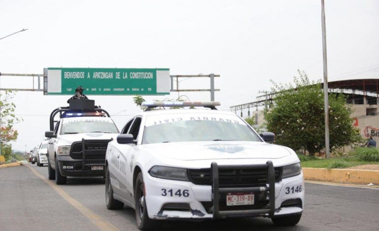 Agentes federales y estatales mantienen acciones operativas en regiones de Jiquilpan y Apatzingán.