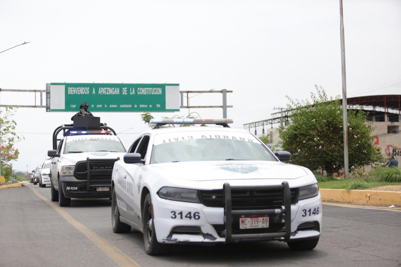 Agentes federales y estatales mantienen acciones operativas en regiones de Jiquilpan y Apatzingán.