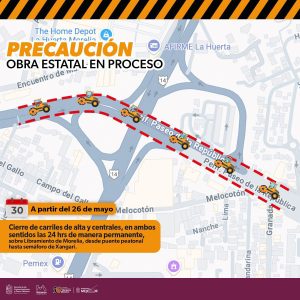 A partir de mañana cierre temporal de carriles sobre libramiento de Morelia.
<br>