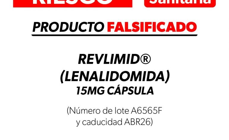 Alerta SSM sobre la falsificación del producto Revlimid