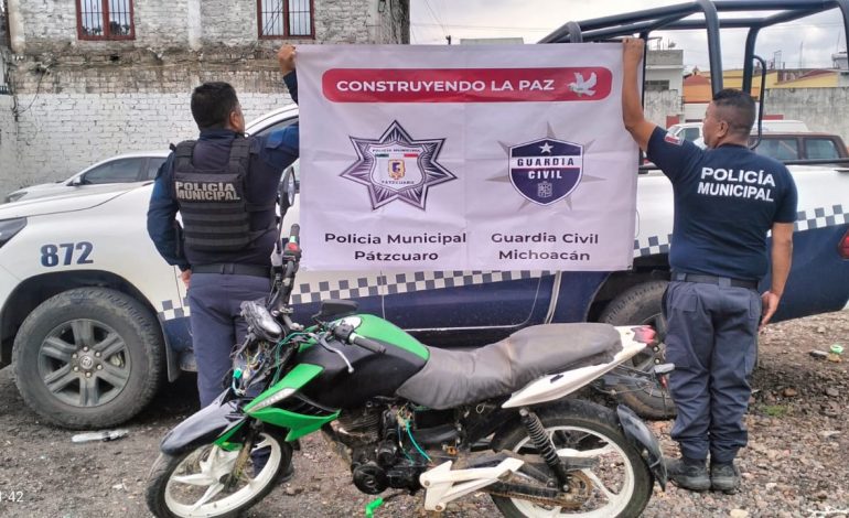 Durante un operativo se aseguró una motocicleta abandonada en las inmediaciones de la colonia El Cristo