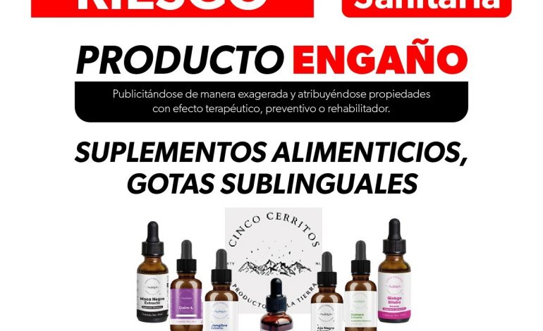 Alerta SSM sobre productos: Ajo Negro Plus Duo Pack y suplementos Cinco Cerritos