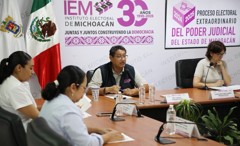 Presentan informe de los cómputos de las elecciones del poder judicial de Michoacán