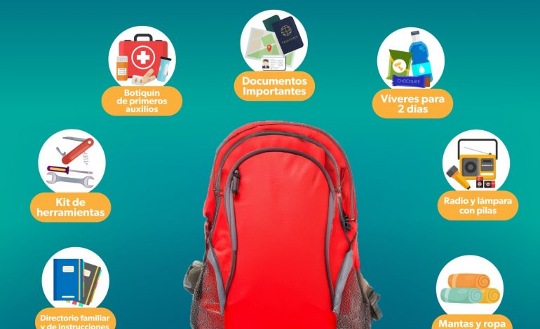 SSM te dice cómo prevenirte con una mochila de emergencia ante las lluvias
