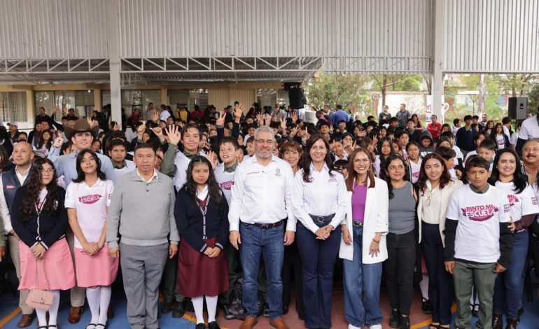 Arranca Bedolla programa para pintar y transformar escuelas en entornos de paz