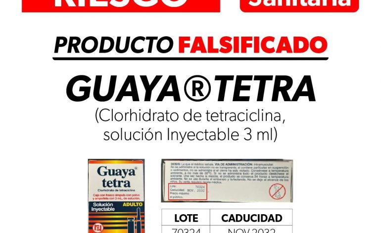 Alerta SSM por medicamento falsificado Guaya®️tetra