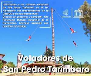 Voladores de San Pedro Tarímbaro, 16 años como Patrimonio Cultural Inmaterial: Sectur