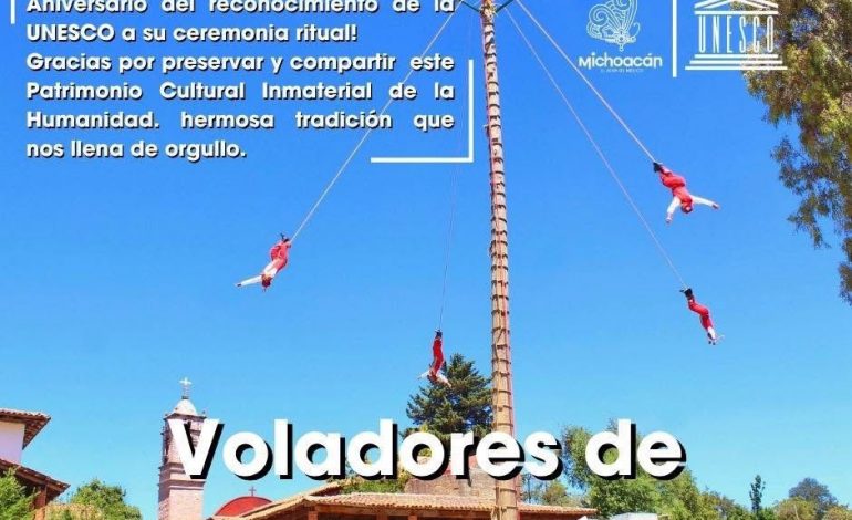 Voladores de San Pedro Tarímbaro, 16 años como Patrimonio Cultural Inmaterial: Sectur