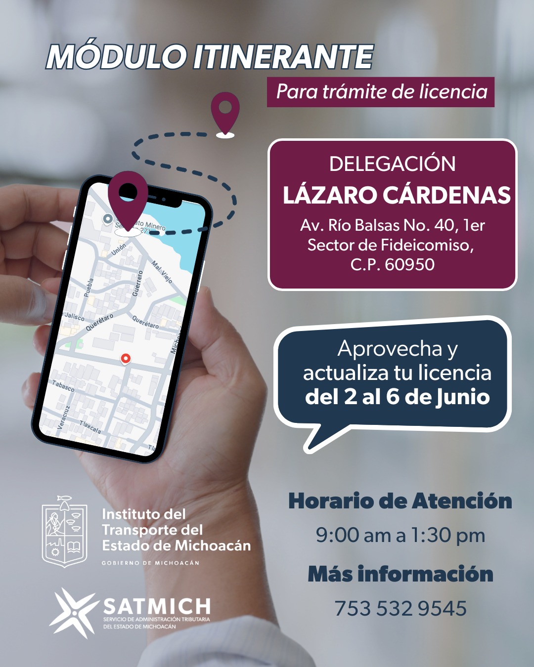 Módulo itinerante para licencias llega a Lázaro Cárdenas: ITransporte