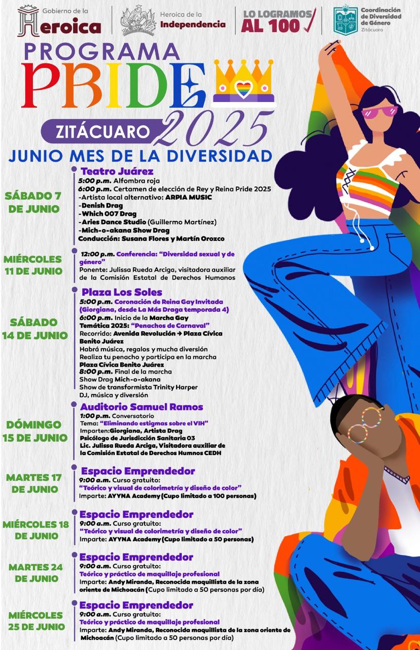 Gobierno Municipal de Zitácuaro presenta el programa PRIDE 2025 para conmemorar el Mes de la Diversidad