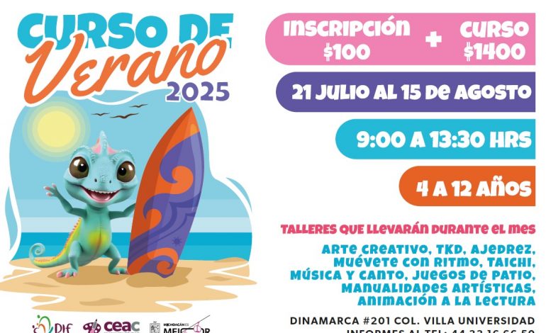 Vive un verano increíble con DIF Michoacán: arte, deporte y diversión