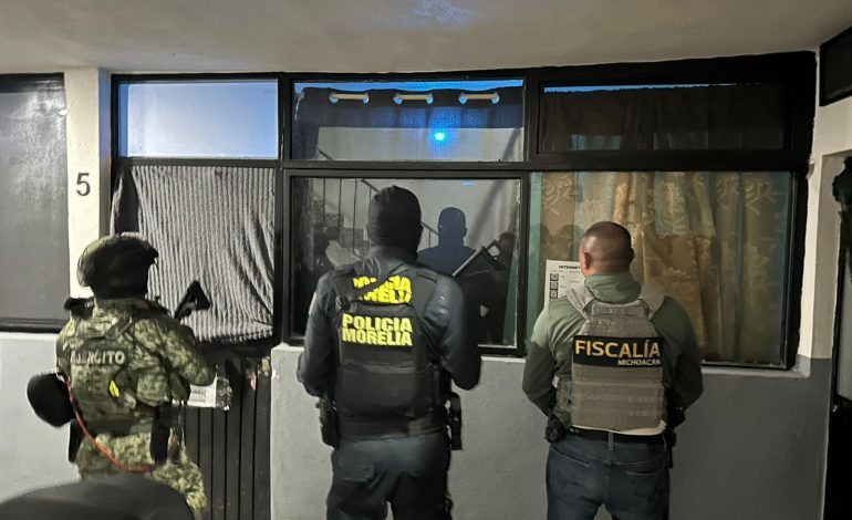 En cateo, asegura Fiscalía General inmueble relacionado en conductas ilícitas y detiene a dos personas