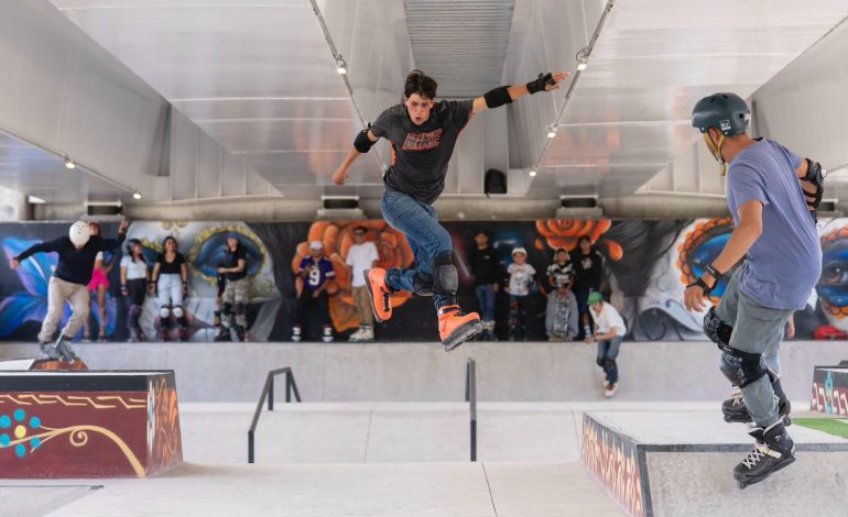Bajopuente del Paso Catrinas da vida a la cultura urbana con su skatepark.