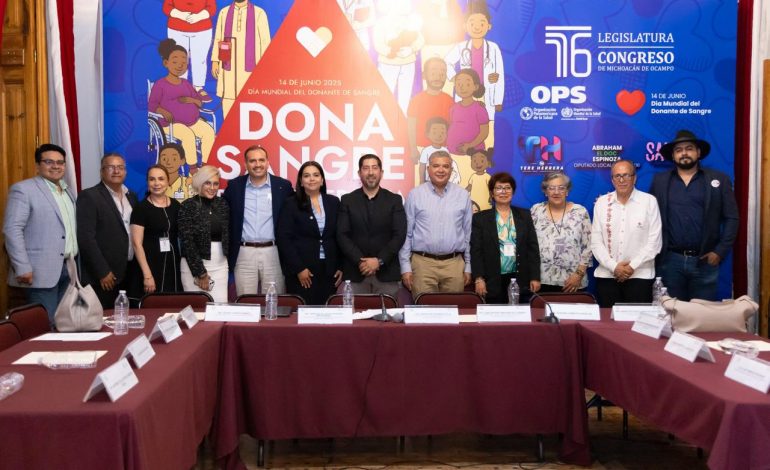 Congreso del Estado se suma a visibilizar la importancia de la donación voluntaria de sangre.