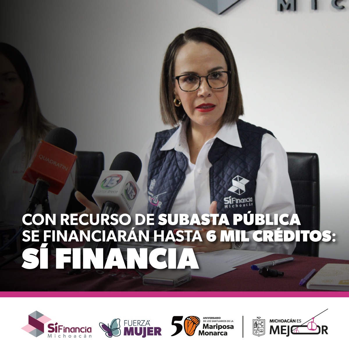 Con recurso de subasta pública se financiarán hasta 6 mil créditos: Sí Financia.