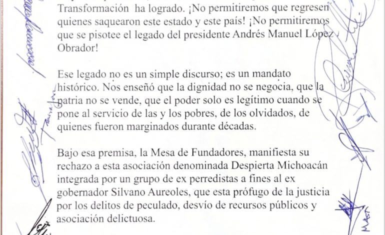Morena no es refugio del silvanismo: fundadores rechazan a Despierta Michoacán