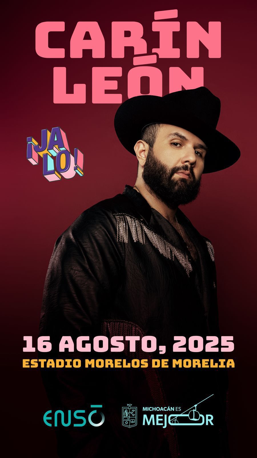 Anuncia Bedolla concierto de Carín León en Morelia