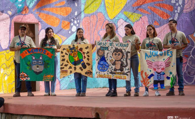 Cientos de nilñas y niños llenan de vida el Zoológico de Morelia este verano