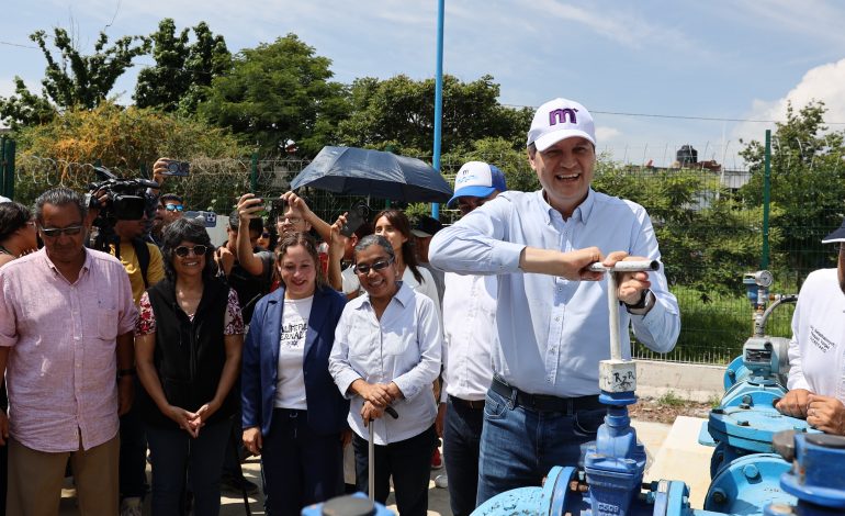 Gobierno de Alfonso Martínez garantiza abasto de agua en Villa Magna con nueva línea de conducción