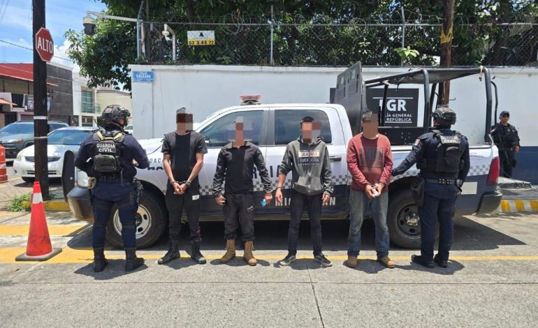 Detenidos en Uruapan 4 presuntos integrantes de célula delictiva; uno de origen venezolano: SSP
