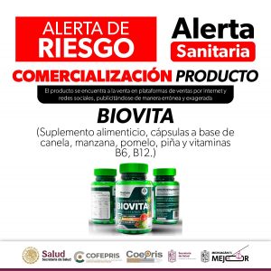 SSM emite alerta sanitaria sobre comercialización engañosa del producto Biovita