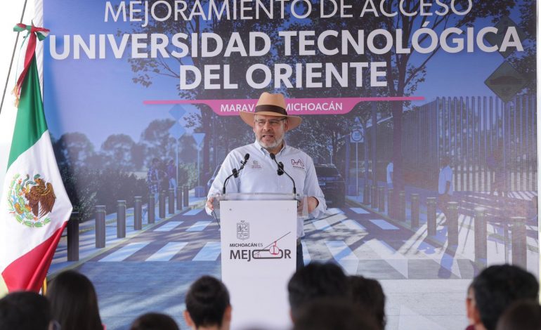 Arranca Bedolla construcción de avenida a la Universidad Tecnológica del Oriente