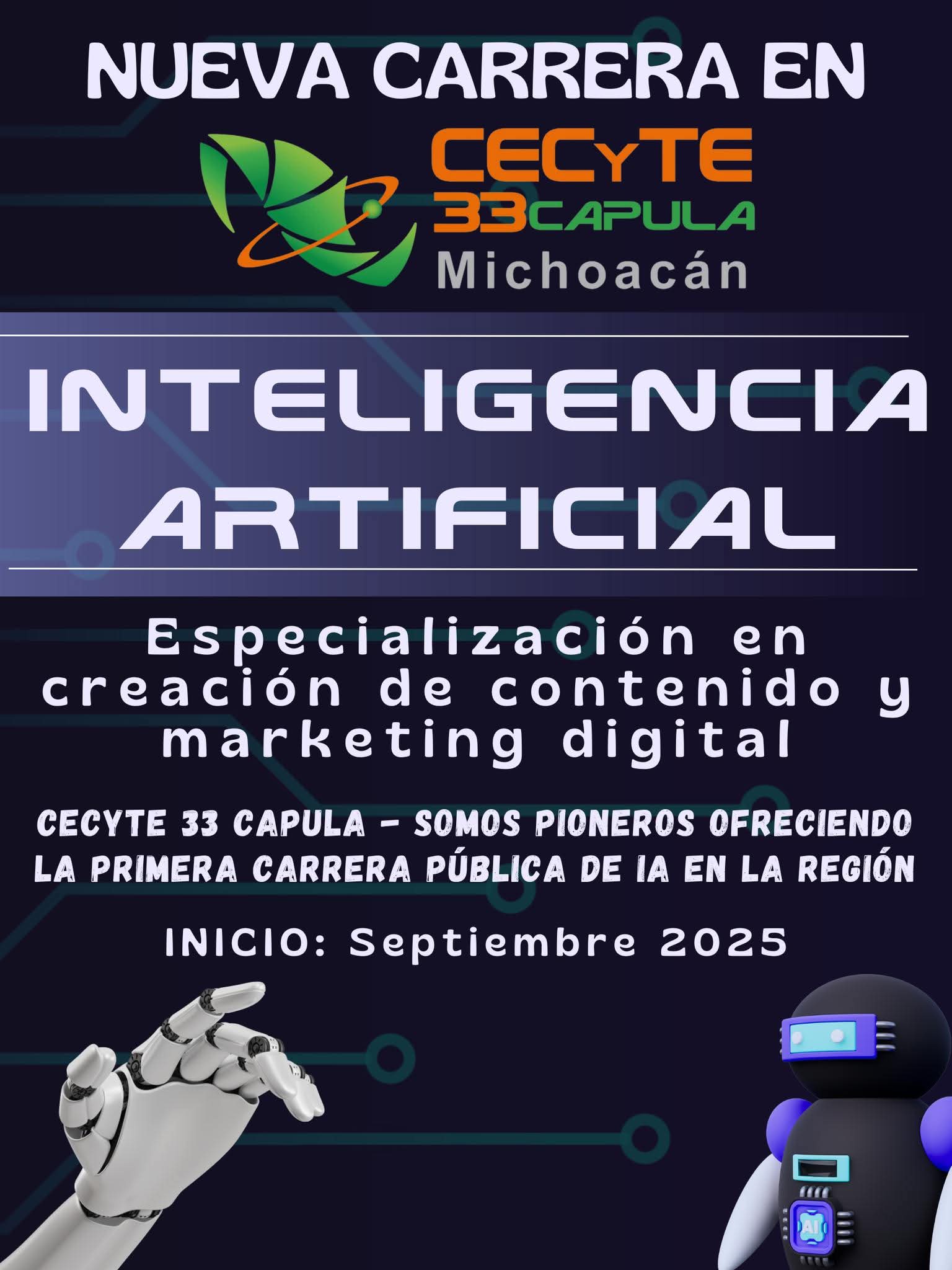 ¡Estudia Inteligencia Artificial en el Cecytem!