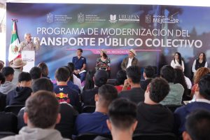 En Uruapan se consolida un sistema integral de movilidad y transporte: Bedolla