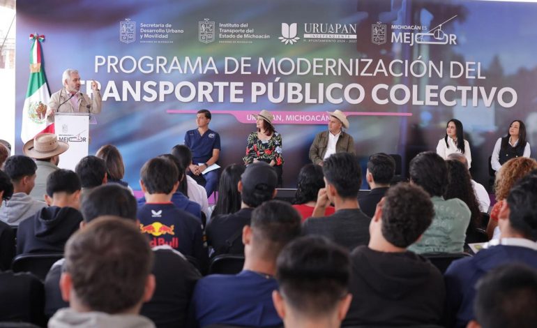En Uruapan se consolida un sistema integral de movilidad y transporte: Bedolla