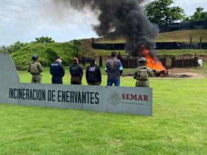​ INCINERA FGR MÁS DE 400 KILOS DE COCAÍNA EN MICHOACÁN