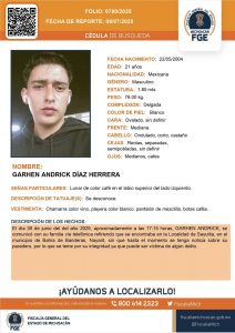 Zitácuaro se une a la búsqueda de Garhen Andrick, joven desaparecido en Nayarit