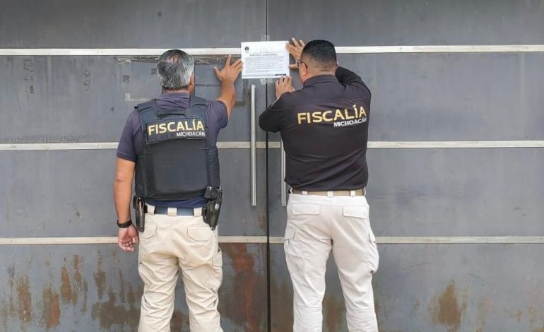 Ejecuta FGE cateo en taller mecánico en Salvador Escalante y asegura tres motores con reporte de robo