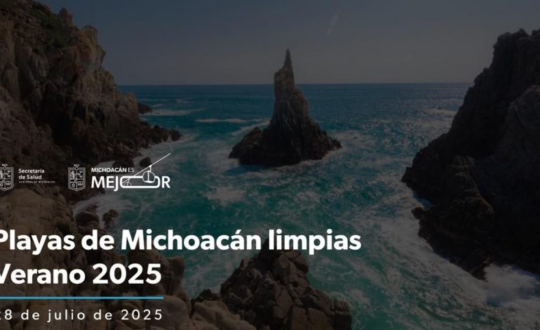 Playas michoacanas, limpias y aptas para vacacionar: Bedolla