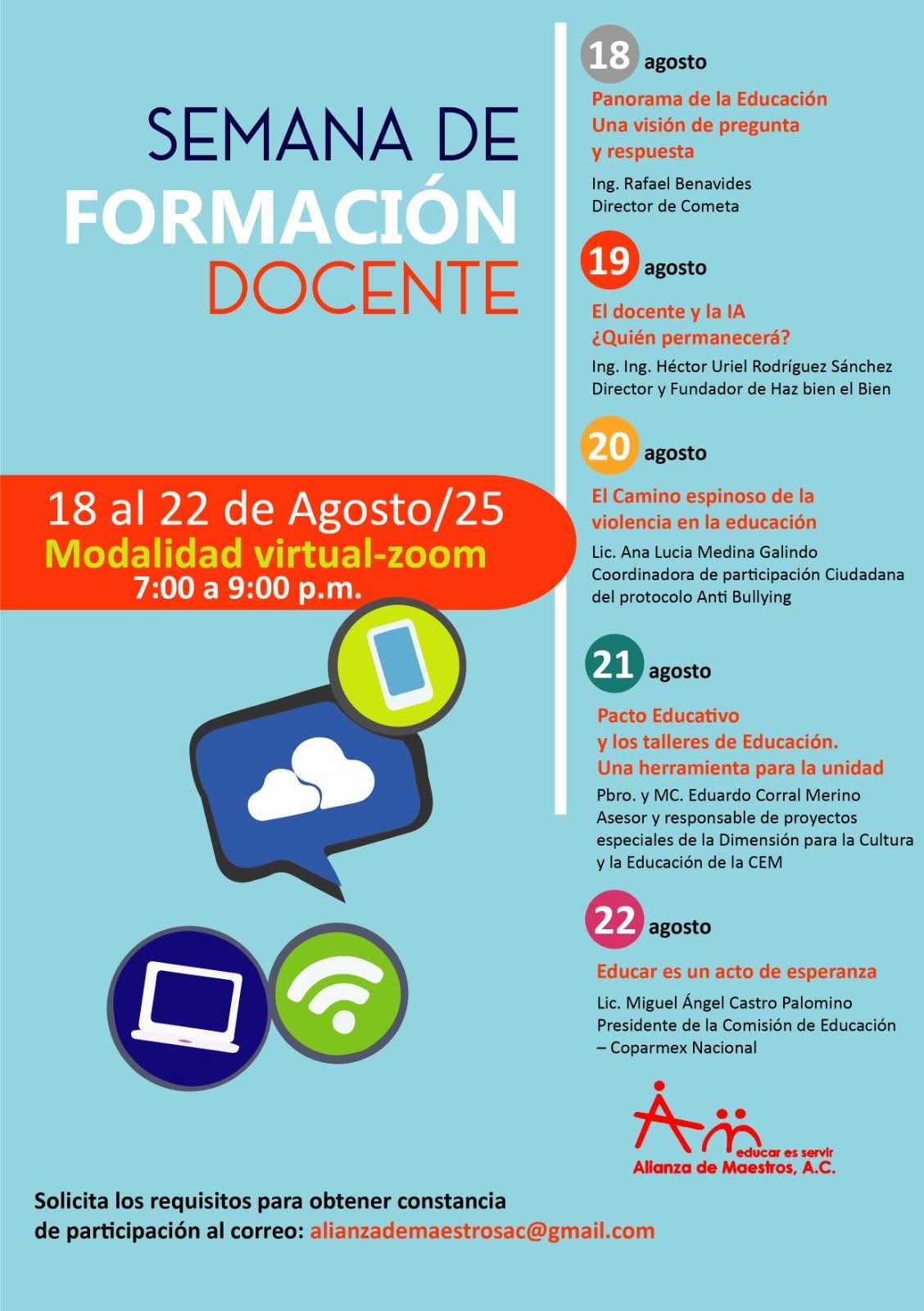 Alianza de Maestros invita a la Semana de formación docente