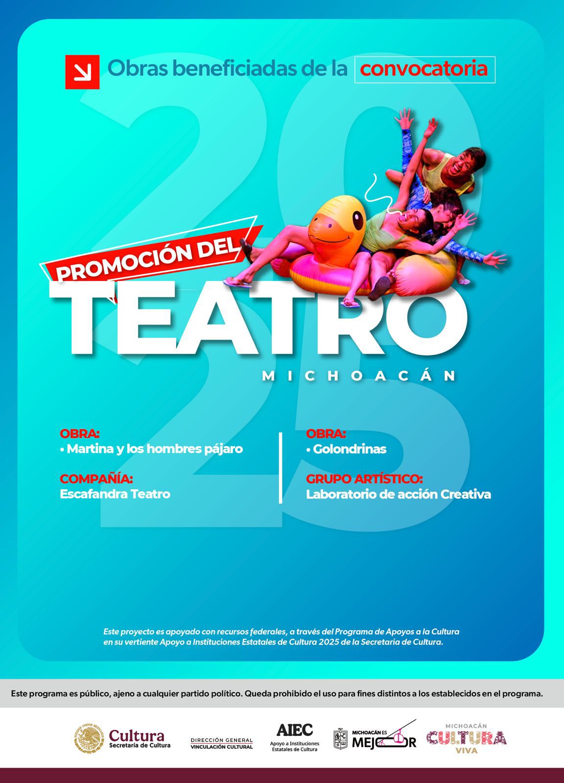 Conoce las obras ganadoras de la convocatoria de Promoción del Teatro: Secum