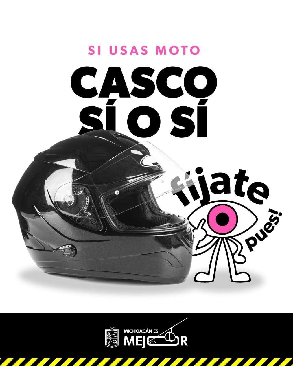 ¡Usar casco puede salvar tu vida! SSM llama a prevenir accidentes en moto