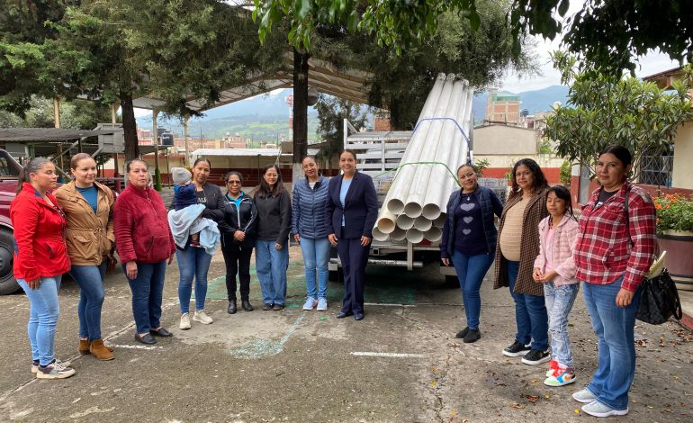 Entrega diputada Tere Herrera material de construcción a Escuela Primaria 18 de Marzo en Hidalgo