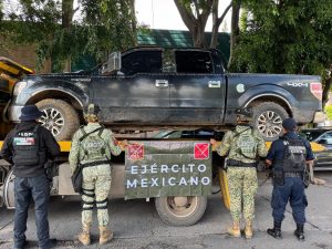SSP y Defensa decomisan arma, municiones y vehículos en Hidalgo