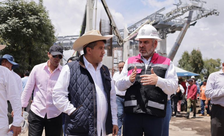 Avanza construcción del teleférico en Uruapan, supervisa Bedolla trabajos de infraestructura