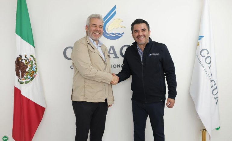 Bedolla y Conagua trazan ruta para convenir obra hidráulica en cuencas del lago de Pátzcuaro, río Duero y Morelia