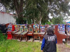 DESTRUYE FGR 71 MÁQUINAS TRAGAMONEDAS EN MORELIA, MICHOACÁN