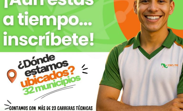 ¡Inscríbete al Cecytem! Tu futuro profesional te espera