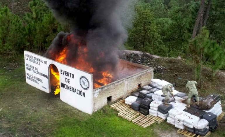 FGR DESTRUYE MÁS DE UNA TONELADA DE CLORHIDRATO DE COCAÍNA