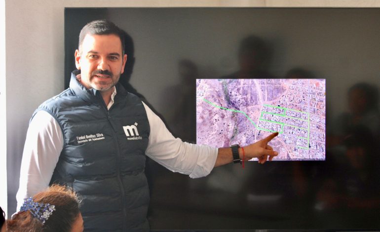Yankel Benítez coordina obra en colonia Rubén Jaramillo